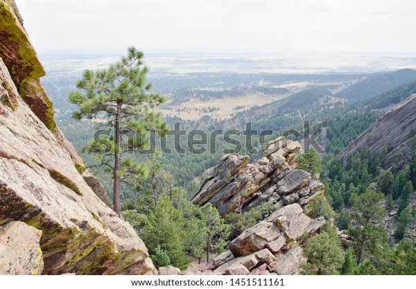 Visit Denver Mountains Flat Irons Garden Royalty Free Stock Image