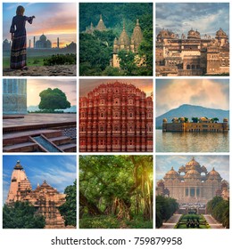 Visit India travel concept collage