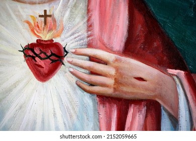 The Visitation Monastery.   Jesus sacred heart.  Marclaz. France.  - Shutterstock ID 2152059665