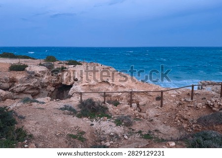 visiting the Crow's Arch Stonebridge during twilight on the south part of Cyprus