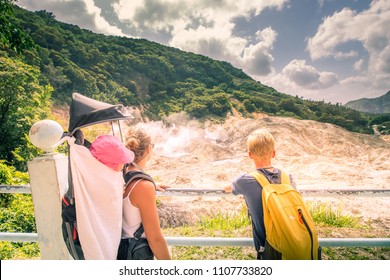 Visiting Volcano Of La Soufrière In Santa Lucia