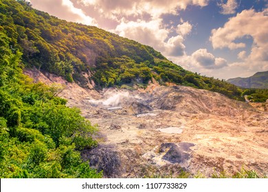 Visiting Volcano Of La Soufrière In Santa Lucia