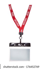 Visitor Pass Isolated On White Background