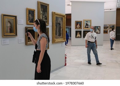 A Visitor Takes A Photo In The National Gallery Of Greece In Athens, Greece On May 14, 2021. The Newly Renovated Building Reopened Its Doors To Public After An 8-year Refurbishment.