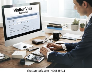 Visitor Visa Application Form Concept