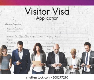 Visitor Visa Application Form Concept