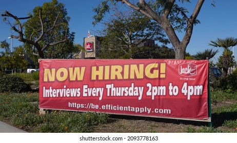 Vista, CA USA - December 17, 2021: Huge Banner 