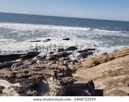 Vista sobre o mar em Portugal Zdjęcia stock © 