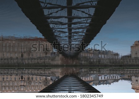 Similar – Auf einer einsamen Straße Richtung Sonnenuntergang