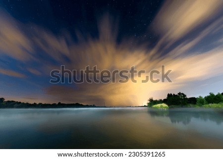 Wisła - Vistula river - long exposure - Poland - night sky