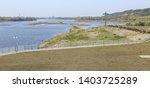 Vistula River near dam in Wloclawek. View towards the city of Wloclawek. It is the place of martyrdom of priest Jerzy Popieluszko