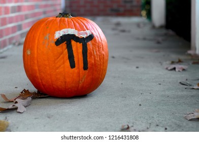 A Visual Pun For Pumpkin Pie On A Halloween Pumpkin