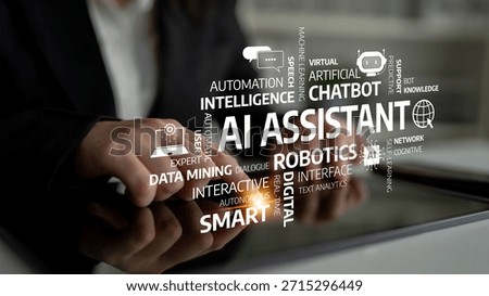 Visual representation of an AI assistant concept shows hands interacting with a digital interface, highlighting smart technology for automation and user engagement. Tessel
