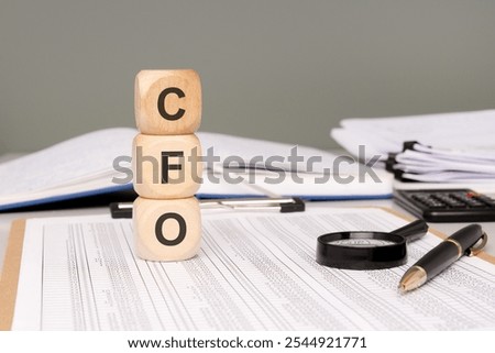 A visual representation of the CFO role, highlighting responsibilities, tools, and paperwork for finance operations