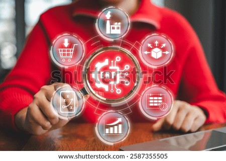 Visual representation of ERP systems enhancing business operations and resource management.