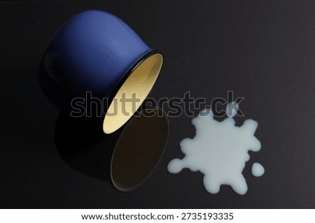 Visualization of the proverb Don't cry over spilt milk