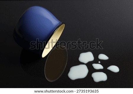 Visualization of the proverb Don't cry over spilt milk