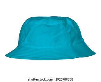 Visualize Your Design Ideas Easily With This Amazing Bucket Hat Mockup In Blue Atoll Color, Simple To Apply For Your Amazing Artwork.