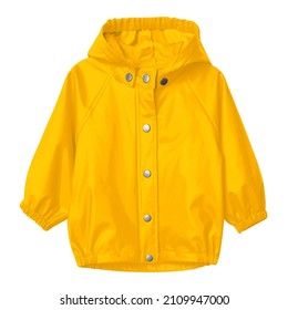 Visualize your designs with just a couple of clicks in this Sweet Baby Raincoat Mockup In Cyber Yellow Color.