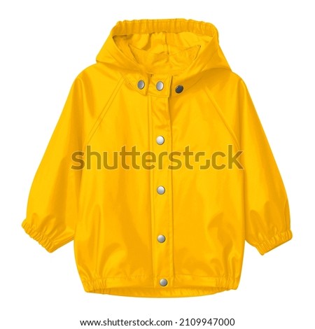 Visualize your designs with just a couple of clicks in this Sweet Baby Raincoat Mockup In Cyber Yellow Color.
