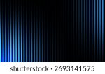 A visually striking abstract composition featuring luminous vertical lines in a vibrant blue hue against a deep, dark background, evoking a sense of advanced technology and digital.