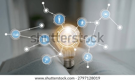 A visually striking light bulb represents agile methodology with icons around it, illustrating key concepts of innovation, teamwork, and effective business development strategies. Crux