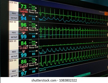 Vitale Schildkröte, EKG-Überwachung des Patienten im Krankenhaus. Konzept der Medizin und des Gesundheitswesens.