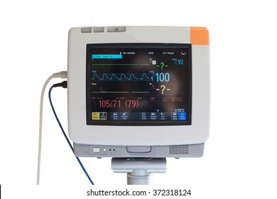 Vital Signs Monitor On White Background.