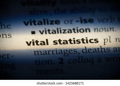 Vital Statistics Word In A Dictionary. Vital Statistics Concept.