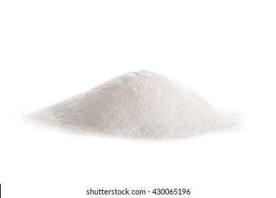 Vitamin C Powder, Ascorbic Acid On White Background