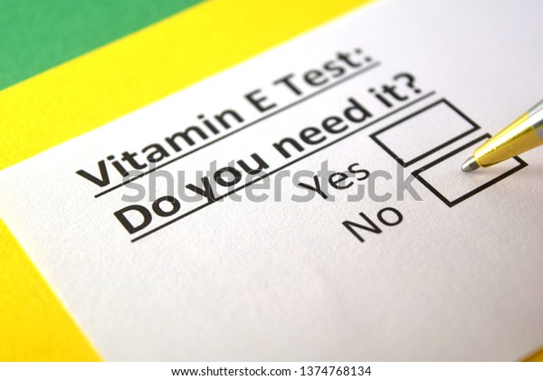 Vitamin E Test Do You Need Stock Photo Edit Now 1374768134