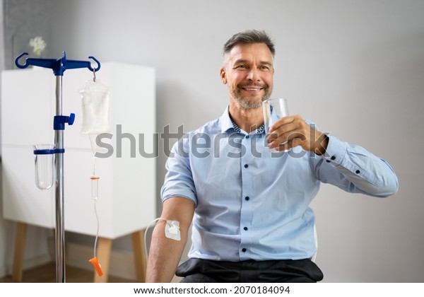 Vitamin Therapy IV\
Drip Infusion In Man\
Blood