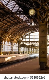 Vitebsky Railway Station During Sunset In Winter