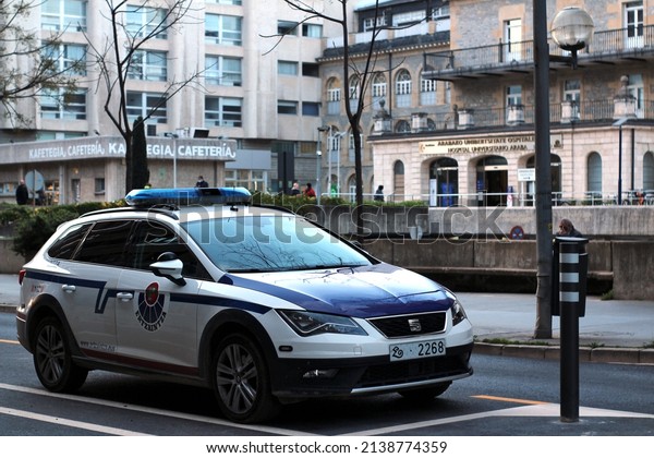 Vitoria-Gasteiz, Spain; 03-24-2021: patrol cars of
the basque autonomous police 