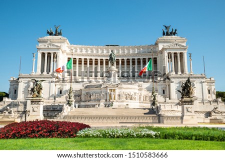 Vittorio Emanuele II Monument At Piazza Venezia In Rome, Italy