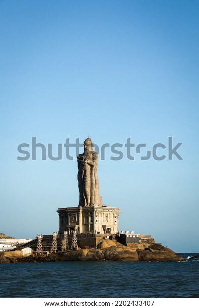 Vivekananda Rock Memorial Thiruvalluvar Statue Near Stock Photo ...