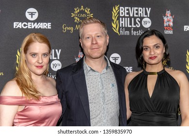 Vivian Kerr, Anthony Rapp, Sapna Gandhi attend 19th Annual Beverly Hills Film Festival, Hollywood, CA on April 3rd, 2019