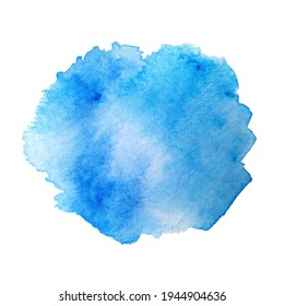 Vivid blue watercolor abstract spot. Illustration background for design - Shutterstock ID 1944904636