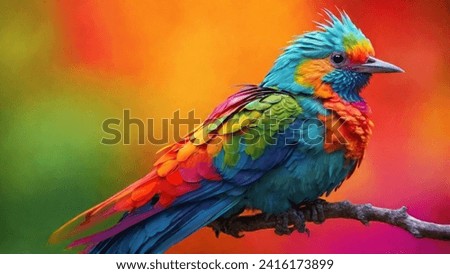 Vivid plumage adorns these energetic birds, their feathers a vibrant symphony of hues that ignite the senses. With every flutter, a burst of adrenaline-inducing colors dances in the air, creating a th