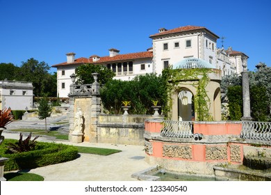 Vizcaya, Florida's grandest residence, once belongs to millionaire industrialist James Deering, is in downtown Miami, Florida, USA.