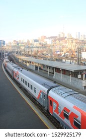 Vladivostok/Russia-2019 Apr. 2: Vladivostok Railway Station And Siberian Train. 