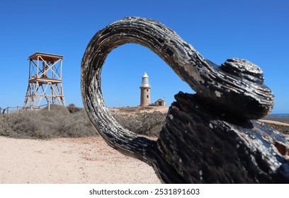 Vlamingh Head Lighthouse near Exmouth, Western Australia. - Powered by Shutterstock