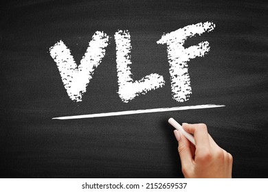 VLF - Very Low Frequency Acronym, Technology Concept On Blackboard