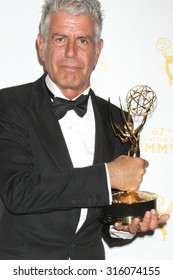 vLOS ANGELES - SEP 12:  Anthony Bourdain at the Primetime Creative Emmy Awards Press Room at the Microsoft Theater on September 12, 2015 in Los Angeles, CA