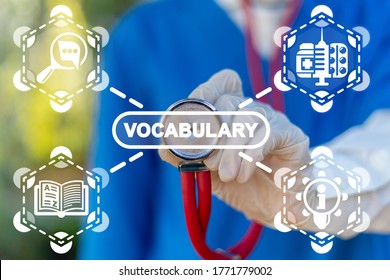 Vocabulary Medical Education Glossary Concept. Medicine Language Dictionary.