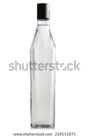 vodka bottle isolated on a white background.