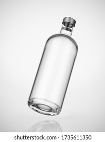 Vodka Bottle On White Background