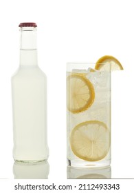 Vodka Lemonade, A Ready-to-drink Cocktail, Isolated On White Background. Concept Of A To-go Cocktail.