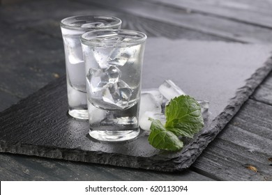 Vodka In Shot Glasses