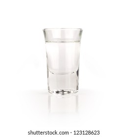 Vodka Shot Isolated On White Background